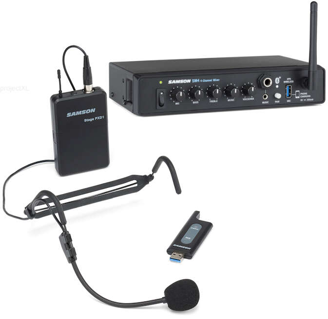 regelmatig kans bubbel Samson XP Fitness System Headsetmicrofoon + Bluetooth Muziekinstallatie